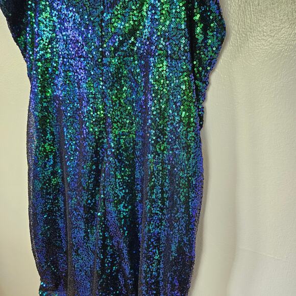 Grace Karin Green and Blue Sequin Dress - Picture 7 of 12